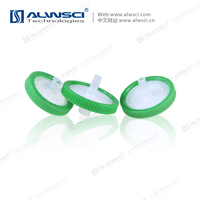 25mm PES Membrane Syringe Filter 0.45 Micron Green Color