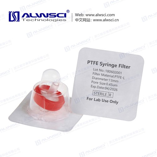 Sterile 13mm PTFE Syringe Filter Hydrophilic 0.45um