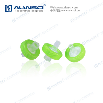 13mm PES HPLC Syringe Filter 0.22um Green Color