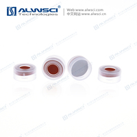 Clear 11mm Open Top Snap Cap PTFE Silicone Septa