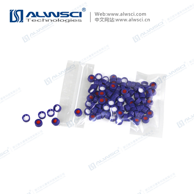 9mm Teflon Septa Red PTFE White Silicone Pre-slit (Mercedes Shape)