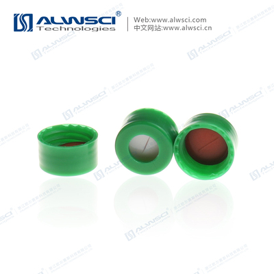 9-425 PP Green Smooth Screw Cap with PTFE Septa