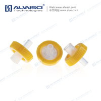 13mm Nylon HPLC Syringe Filter 0.45 Micron with Yellow Outer Ring