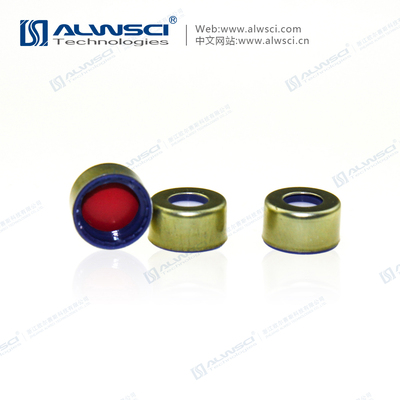 9-425 9mm Gold Magnetic Screw Cap with Teflon Septa