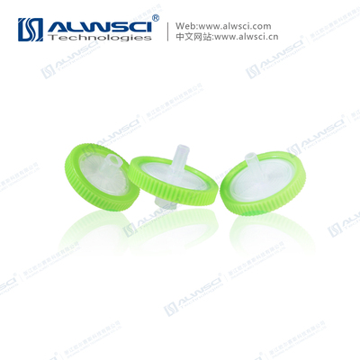 25mm PES Syringe Filter Pore Size 0.2 Micron Green Color