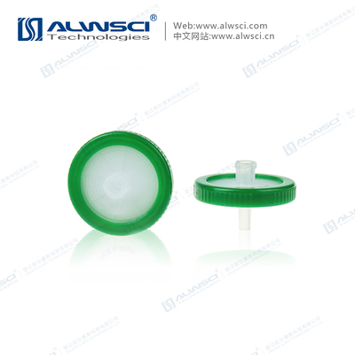 33mm PES Syringe Filters 0.45um with Yellow Green Color