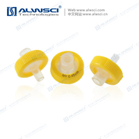 13mm Nylon Syringe Filters Size 0.45um with Printing with Yellow Outer Ring