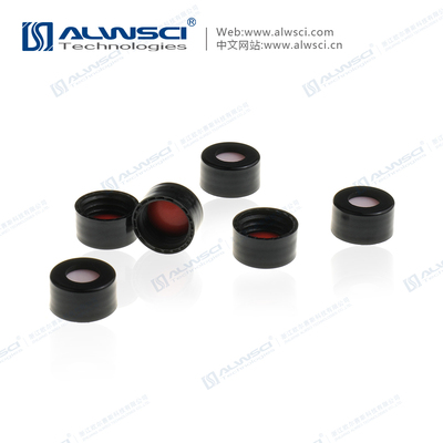 9-425 PP Black Smooth Screw Cap with PTFE Septa