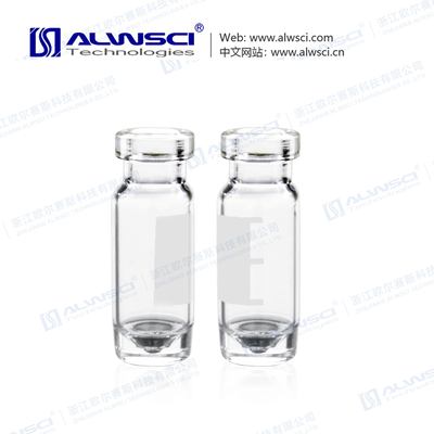 1.5mL Clear Glass Crimp High Recovery Vial with Write-on Patch
