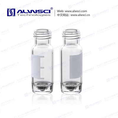 1.5mL Clear Glass 9-425 High Recovery Vial with Write-on Patch