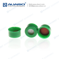 9-425 PP Green Smooth Screw Cap with PTFE Septa
