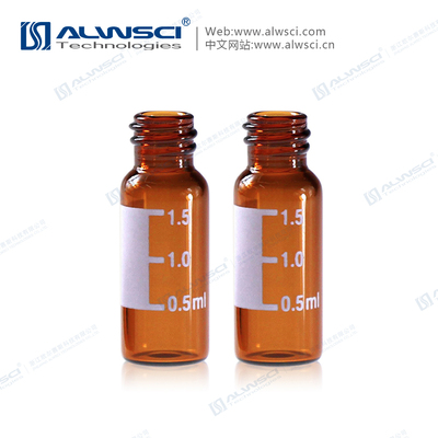 2mL Amber Glass 8-425 Screw Thread Vial with Label