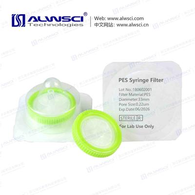 Sterile 33mm PES Syringe Filter 0.22um
