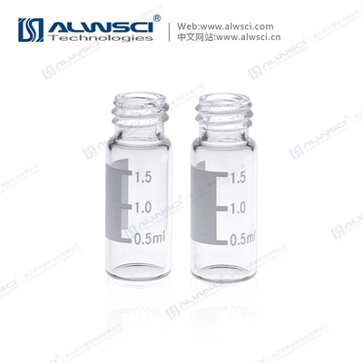 2ML 10-425 Clear Amber Glass Screw Vial with Label