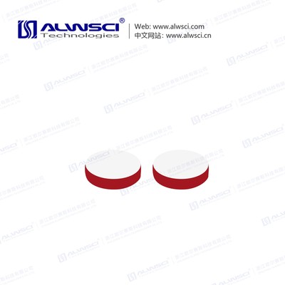 8-425 White PTFE/Red Silicone Septa 1.5mm thick