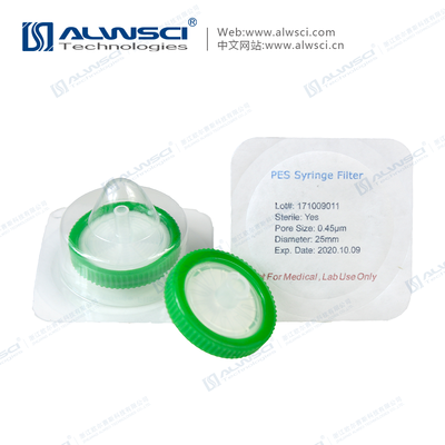 Sterile 25mm PES Syringe Filter 0.45um
